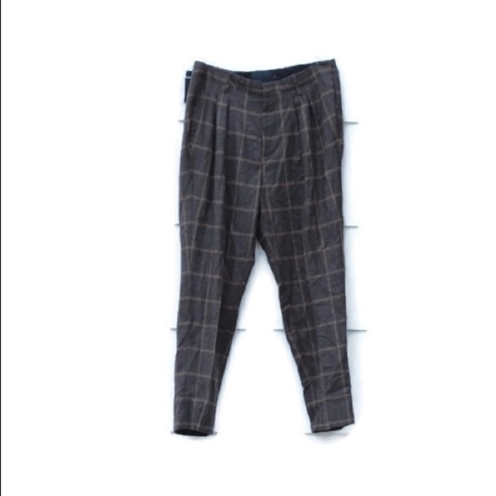 ASOS Plaid Dress Pants Pleated Front